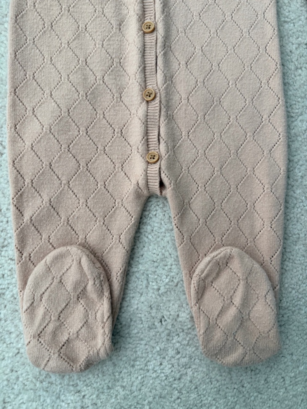 Laughing Llama Pink Knit Footed One-Piece - Picture 2 of 9